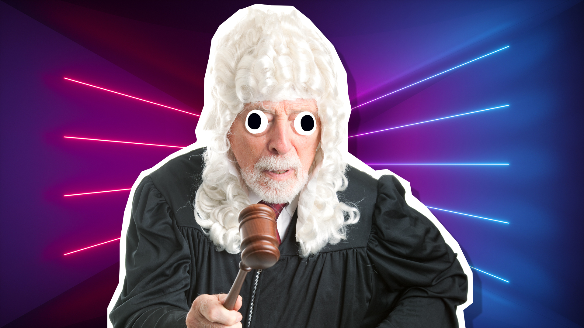 A judge holding a gavel