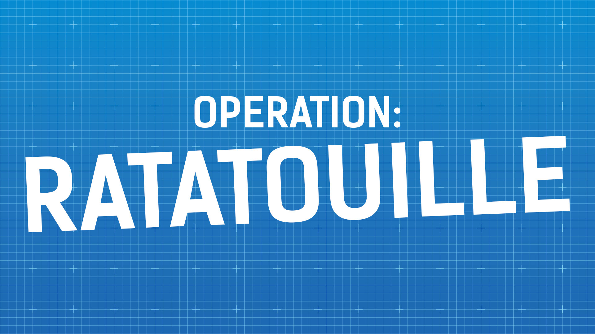 A blueprint for Operation Ratatouille