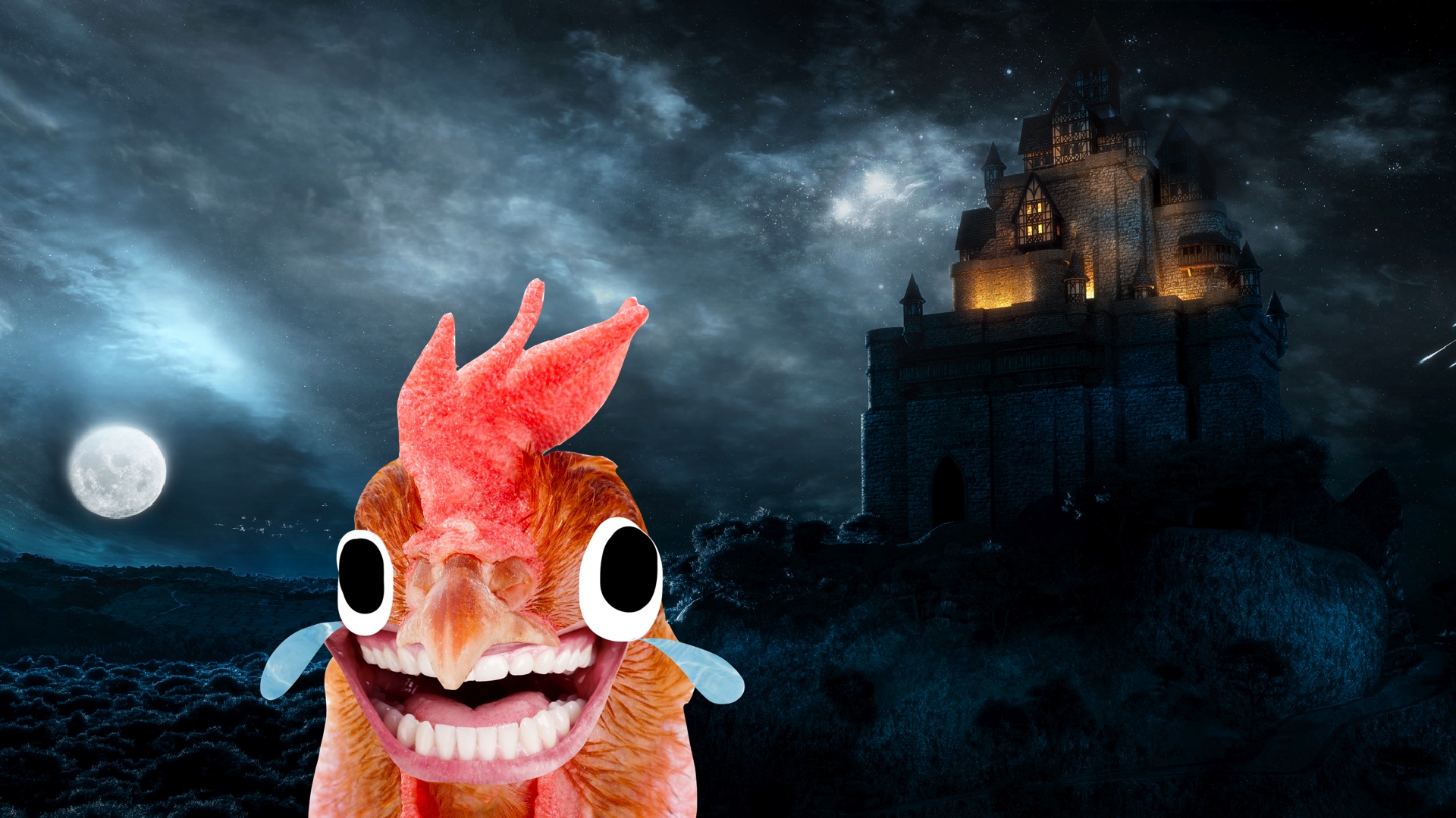 A spooky castle