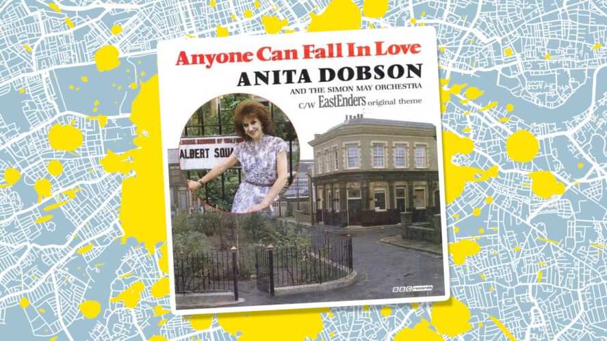 The cover artwork for Anita Dobson's 1986 single Anyone Can Fall In Love