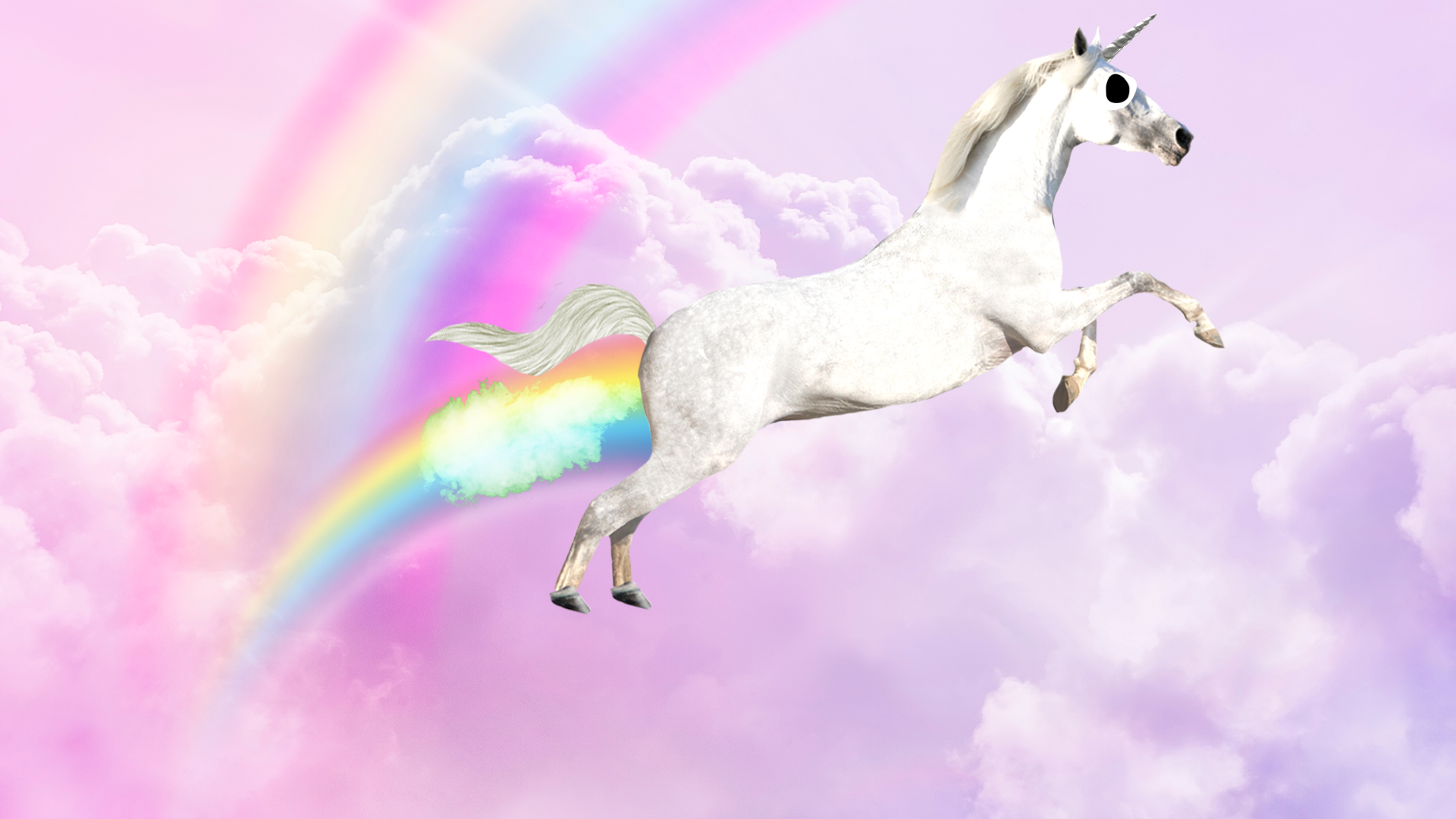 Unicorn farting rainbows