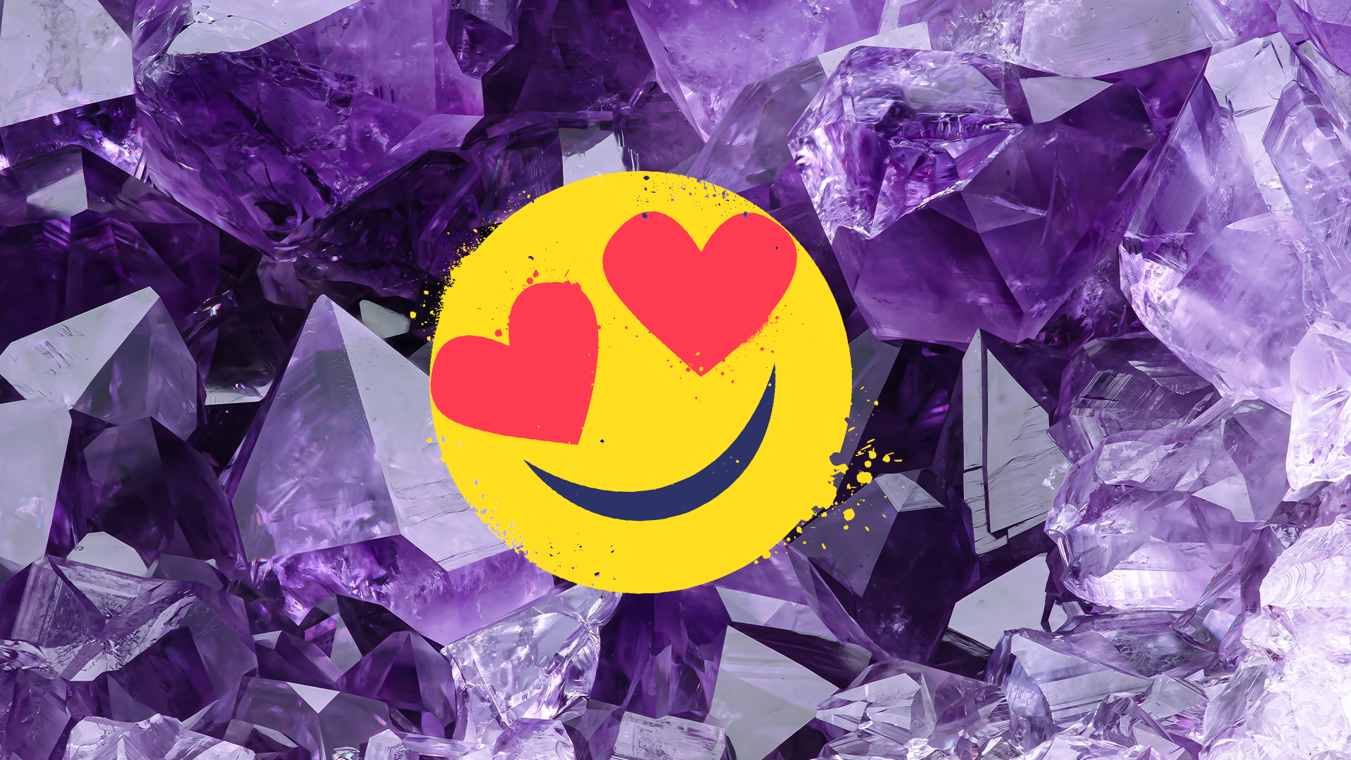 Crystals and heart eyed emojis