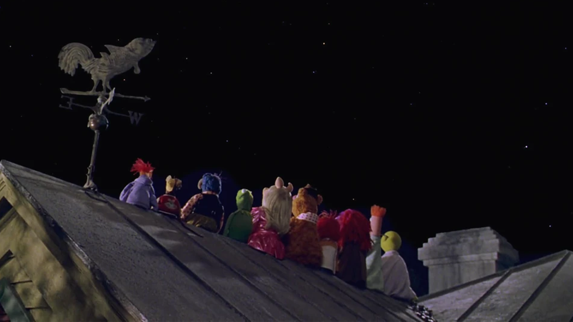 A scene from Muppets from Space
