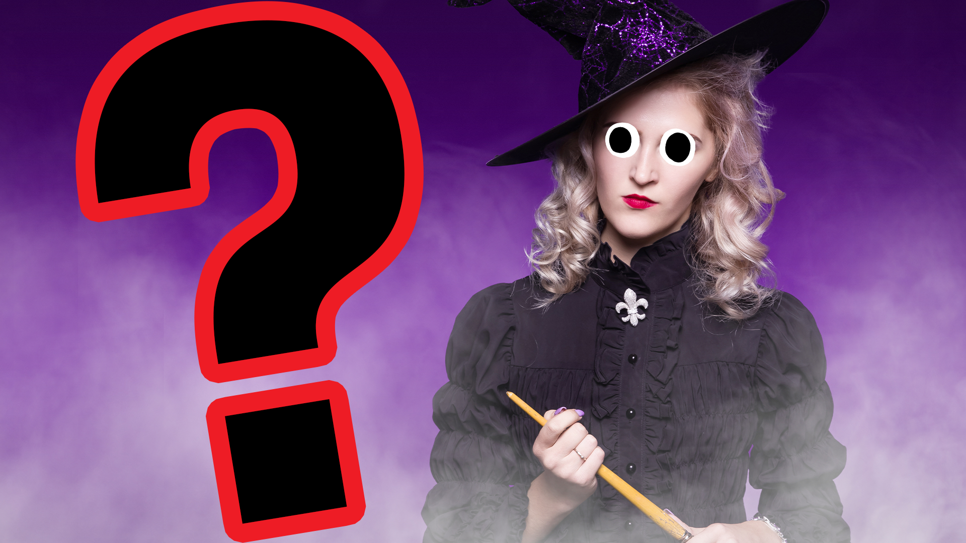 Witch and question mark