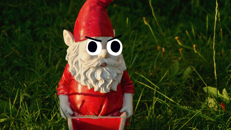 Grumpy garden gnome