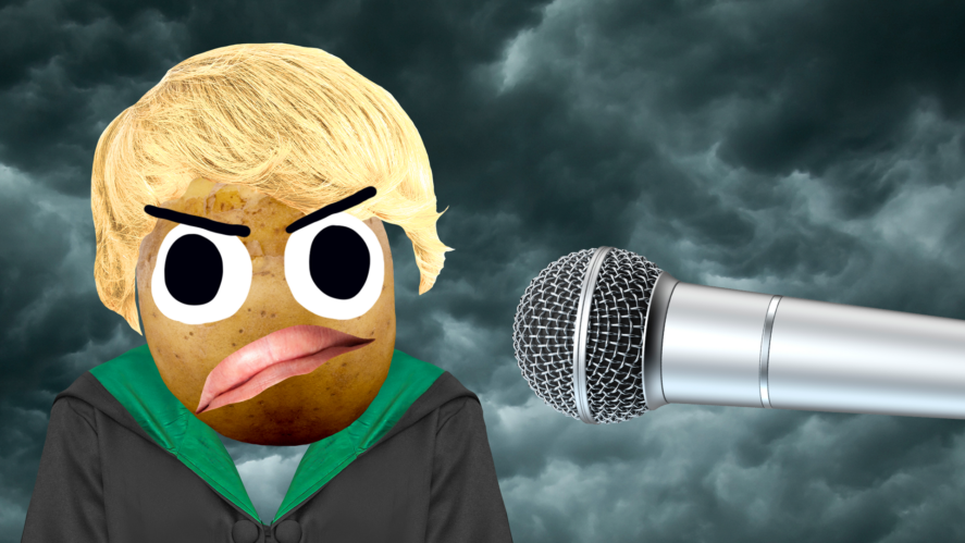 Angry Draco and a mic