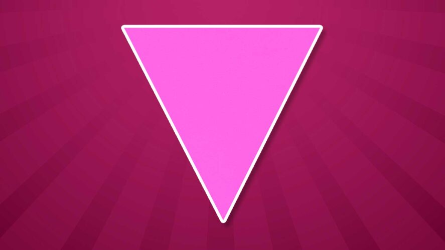 A pink triangle