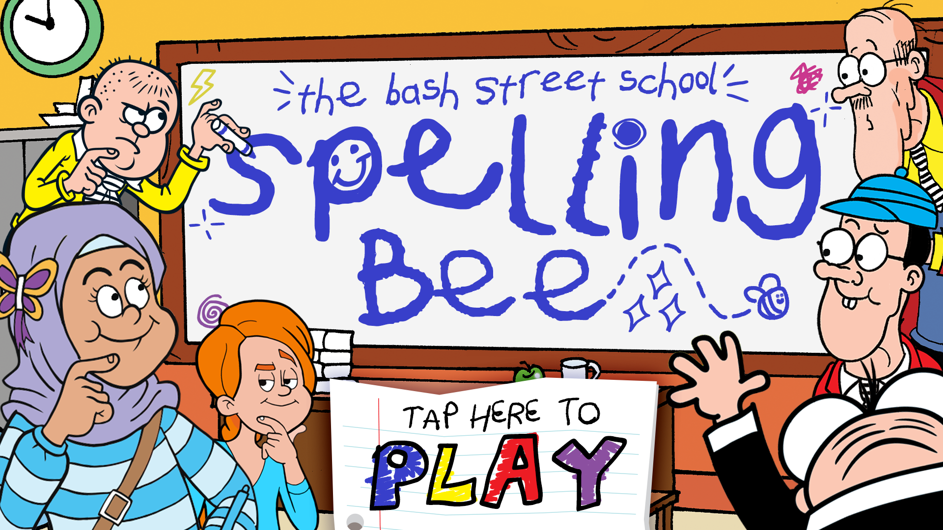 Play the Bash Street Spelling Bee | Educational Word Game