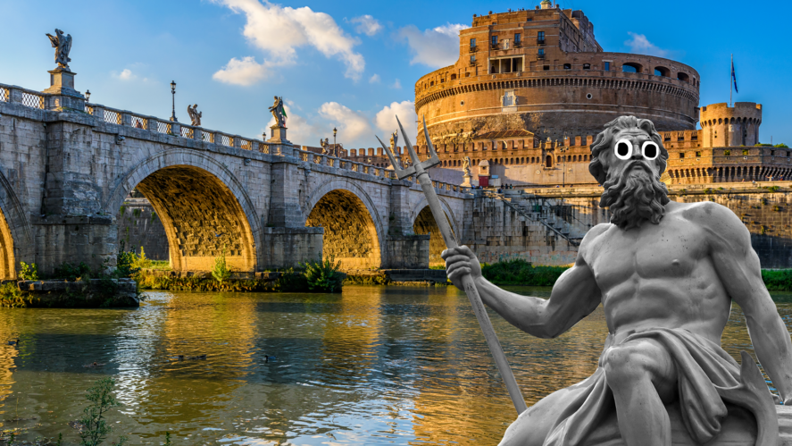 Roman god and river in Rome