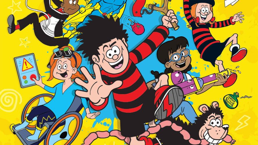 Beano characters looking very excited 
