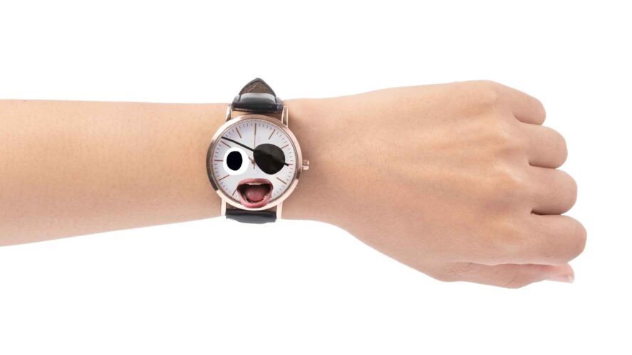 A surprised wrist watch