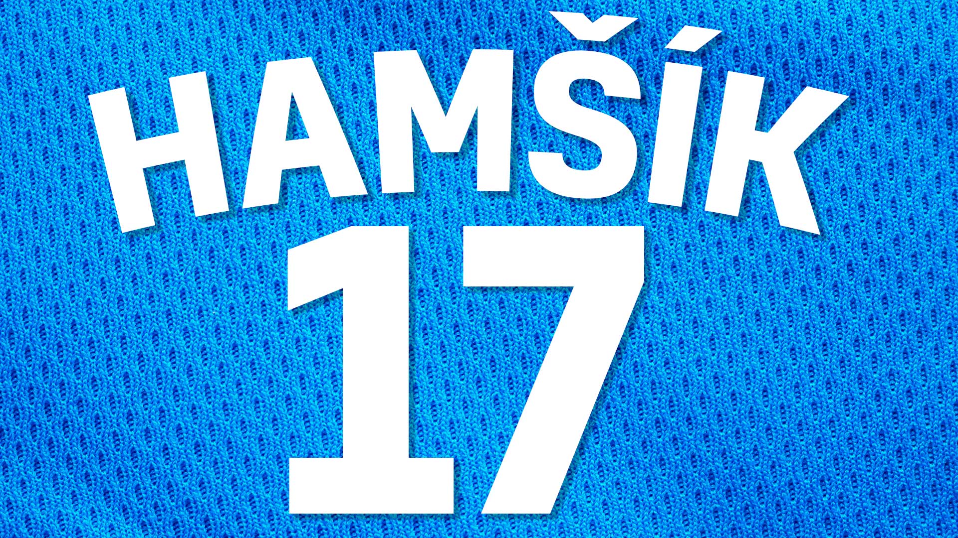 Marek Hamsik shirt with 17 on blue material