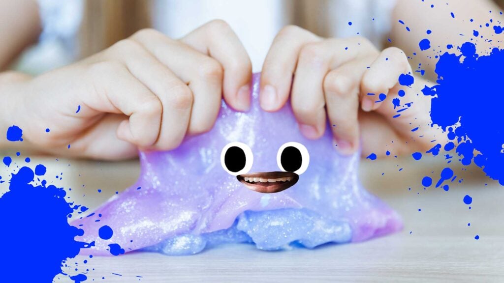 A lump of purple slime