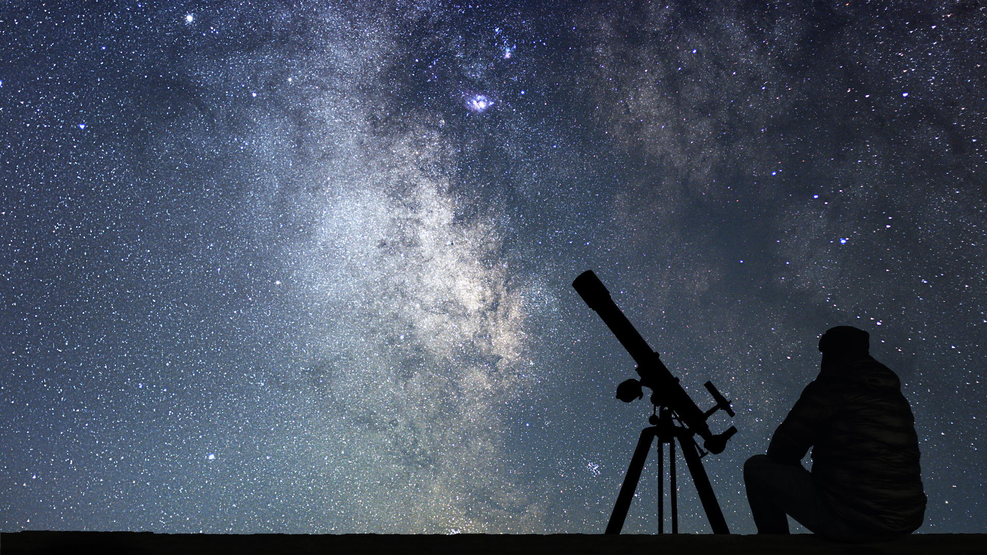 The stars and a man with a telescope