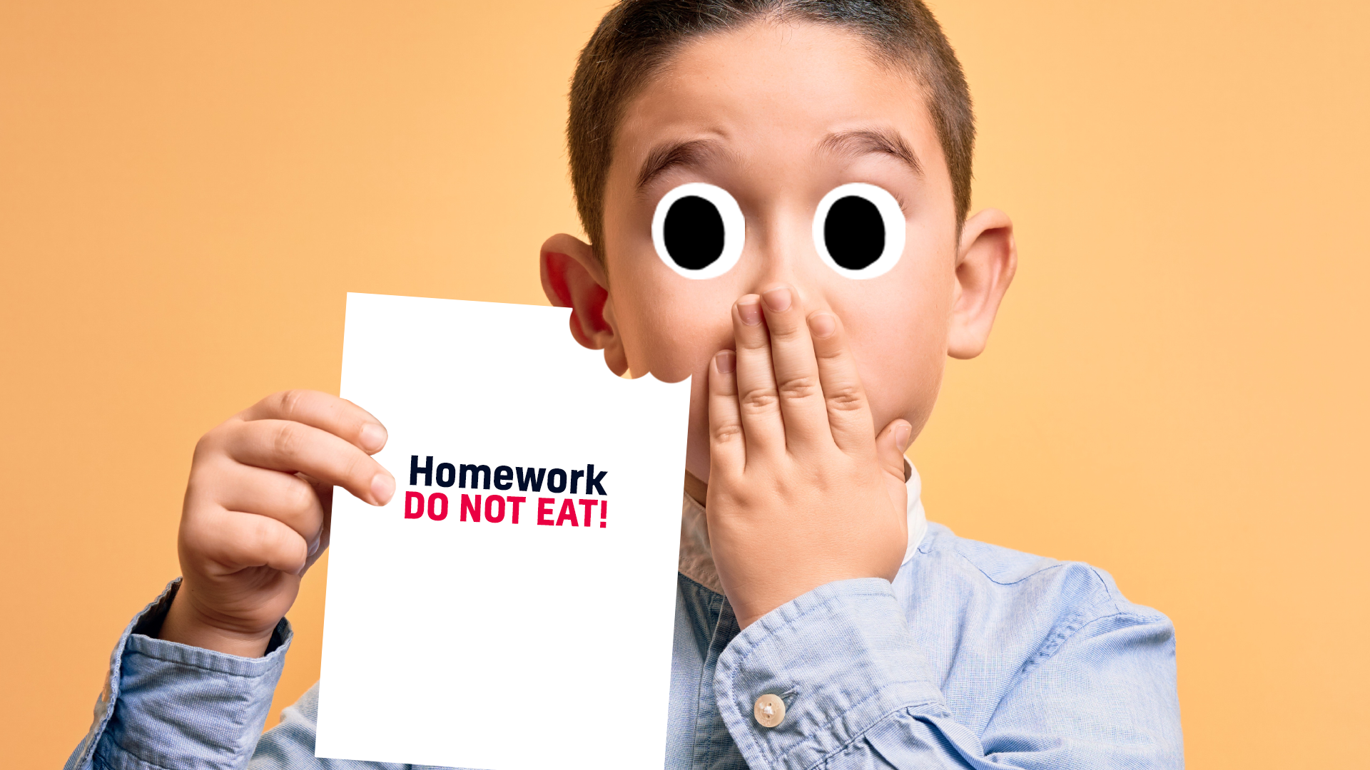 why did the boy eat his homework