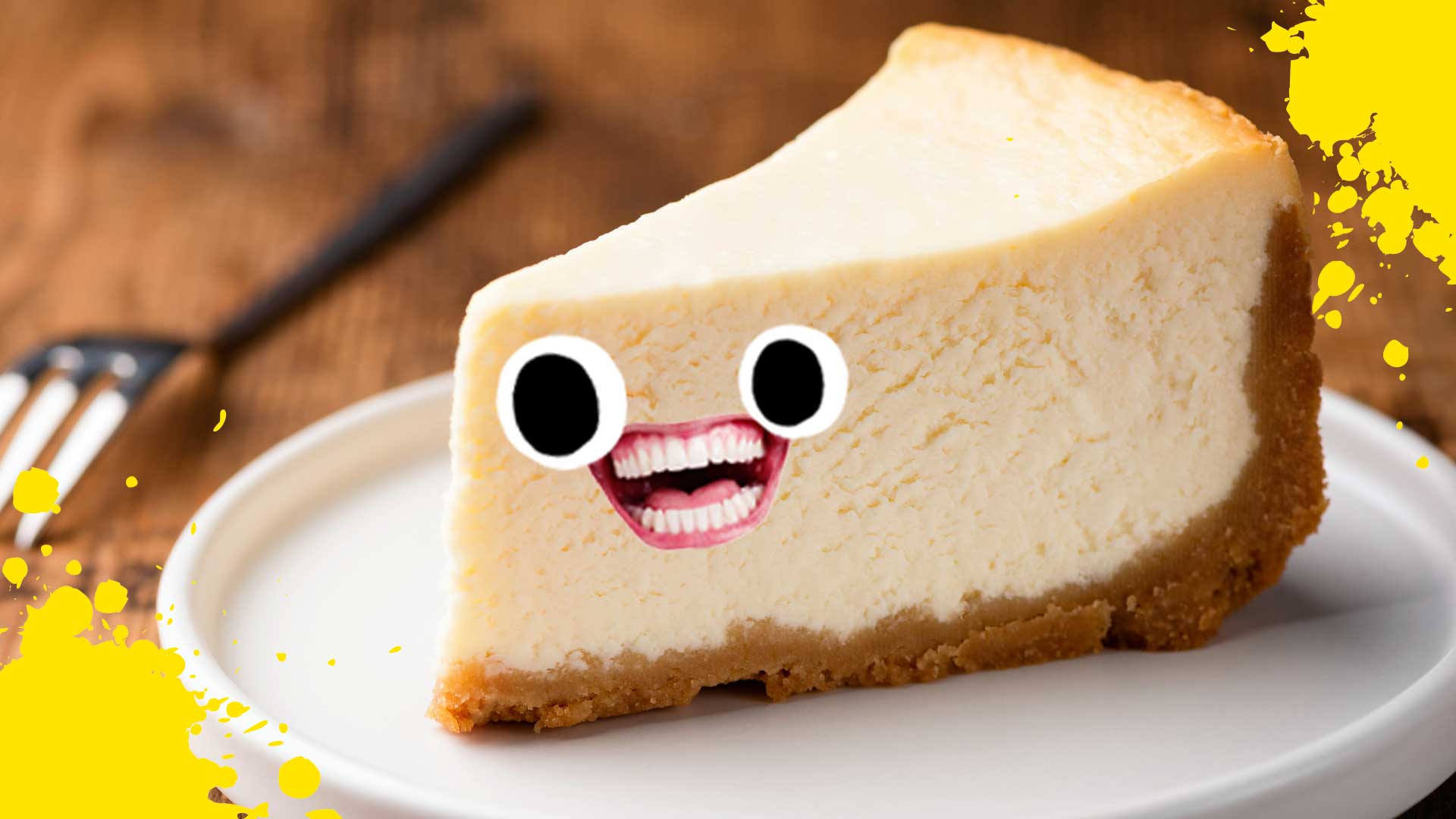 A slice of cheesecake