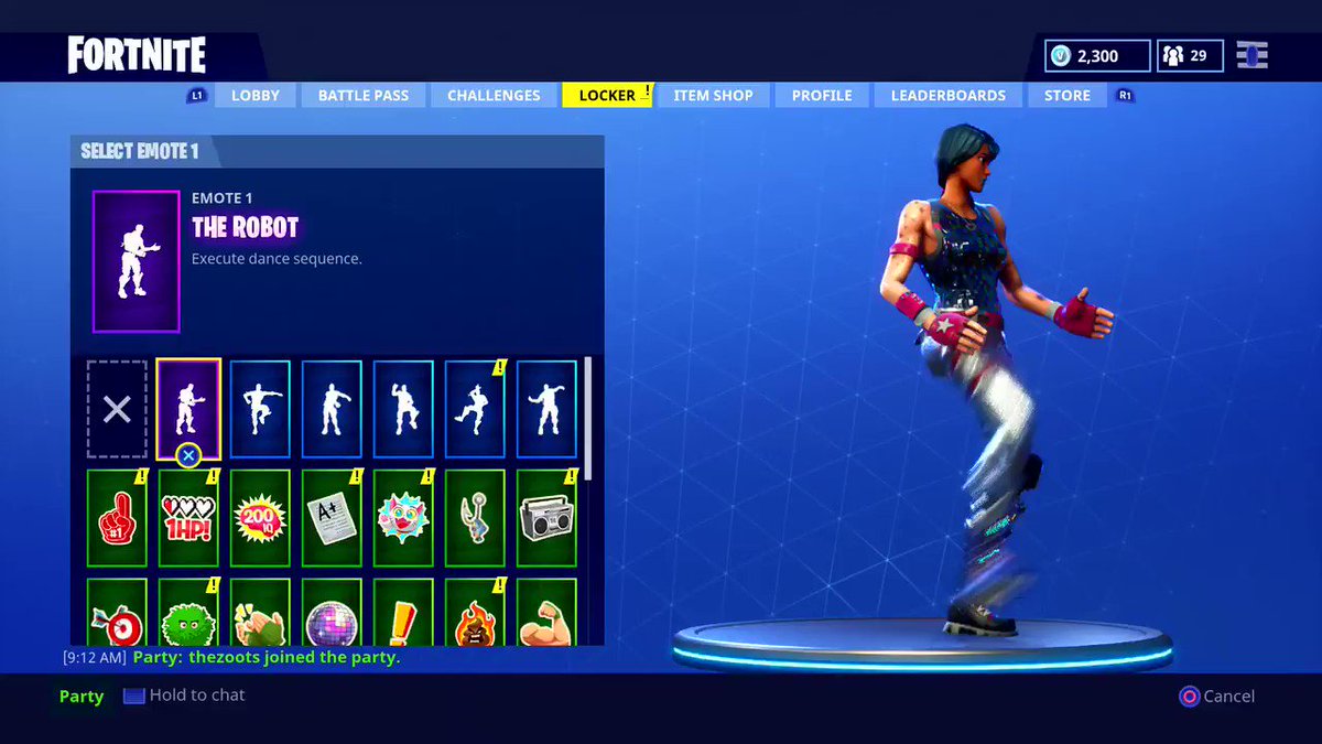 Fortnite store dances robot