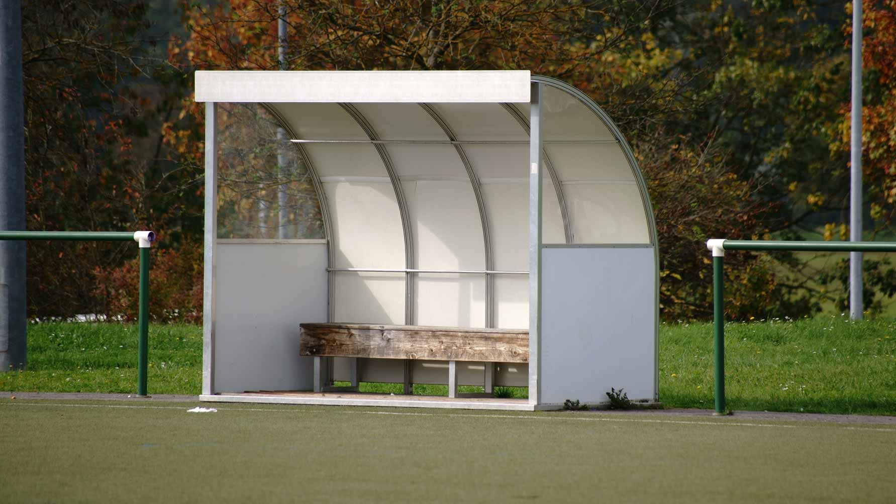 A football dug out